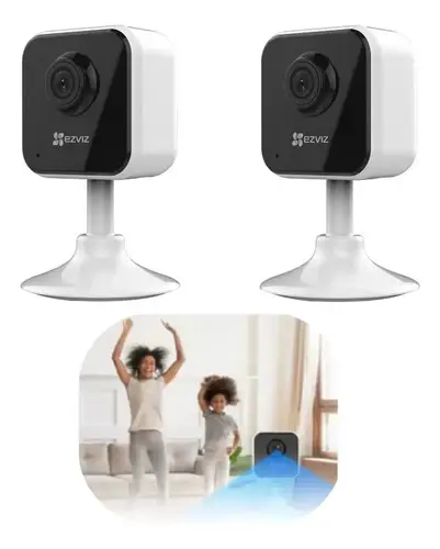 Combo Cámara Ezviz Ip H1c Wifi 1080p Interior Cs h1c x 2 unidades