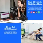 Cámara De Video 4k 64mp Para Vlogging Y Youtube - Negro