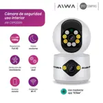 Cámara de Seguridad Interior Aiwa 2MP FHD Doble Lente Rotativa Wi-Fi
