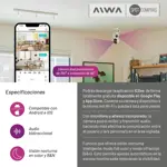 Cámara de Seguridad Interior Aiwa 2MP FHD Doble Lente Rotativa Wi-Fi