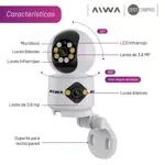 Cámara de Seguridad Interior Aiwa 2MP FHD Doble Lente Rotativa Wi-Fi