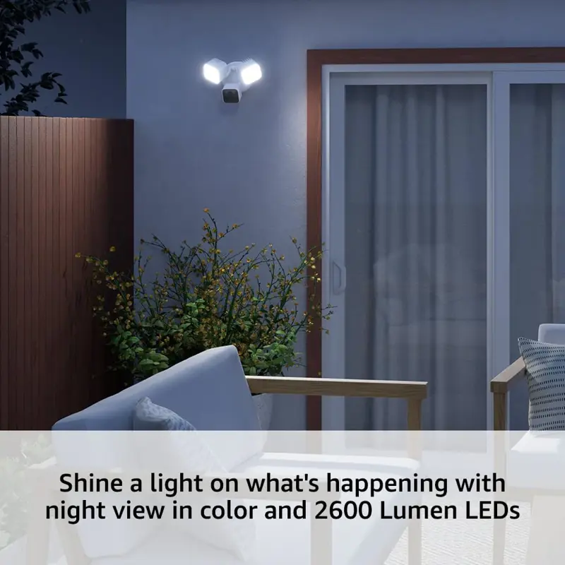 Cámara De Seguridad Inteligente Blink Wired Floodlight Camera BFM00100UW Con Foco LED 2600 Lúmenes