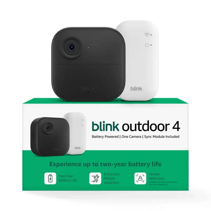 Cámara de Seguridad Inalámbrica Inteligente Blink Outdoor 4 HD 1080p con Sync Module Core