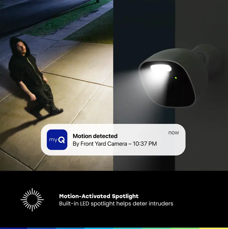 Cámara de Seguridad Exterior Inalámbrica Chamberlain myQ MYQ C39VXXW Resolución 2K Visión Nocturna