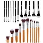 Set Profesional x 23 Brochas De Maquillaje Gadnic Fibra Natural + Estuche