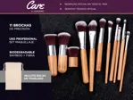 Set Profesional x 23 Brochas De Maquillaje Gadnic Fibra Natural + Estuche