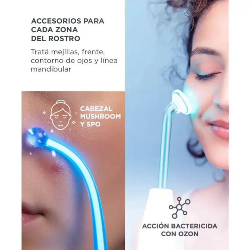 Equipo de Alta Frecuencia Care By Gadnic Reafirmante Facial 6 Electrodos