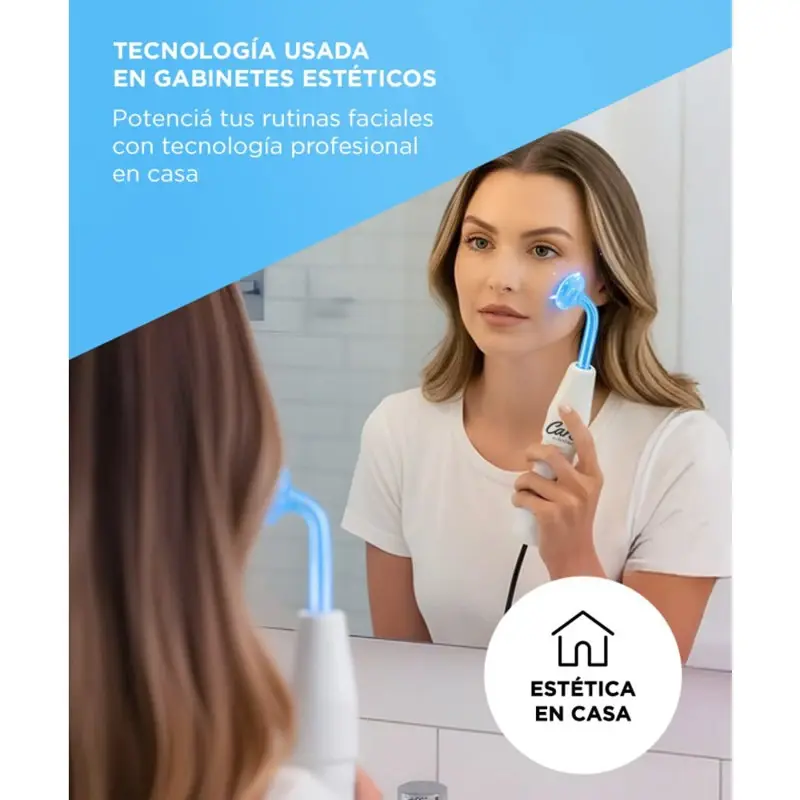 Equipo de Alta Frecuencia Care By Gadnic Reafirmante Facial 6 Electrodos