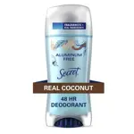 Desodorante Secret, sin aluminio, aroma a coco, 70 ml, para mujer