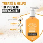 Limpiador facial Neutrogena, sin aceite, acné, 2% ácido salicílico, 270 ml