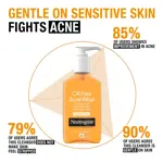 Limpiador facial Neutrogena, sin aceite, acné, 2% ácido salicílico, 270 ml