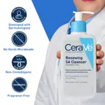 Limpiador CeraVe SA con ácido salicílico y ácido hialurónico 480 ml