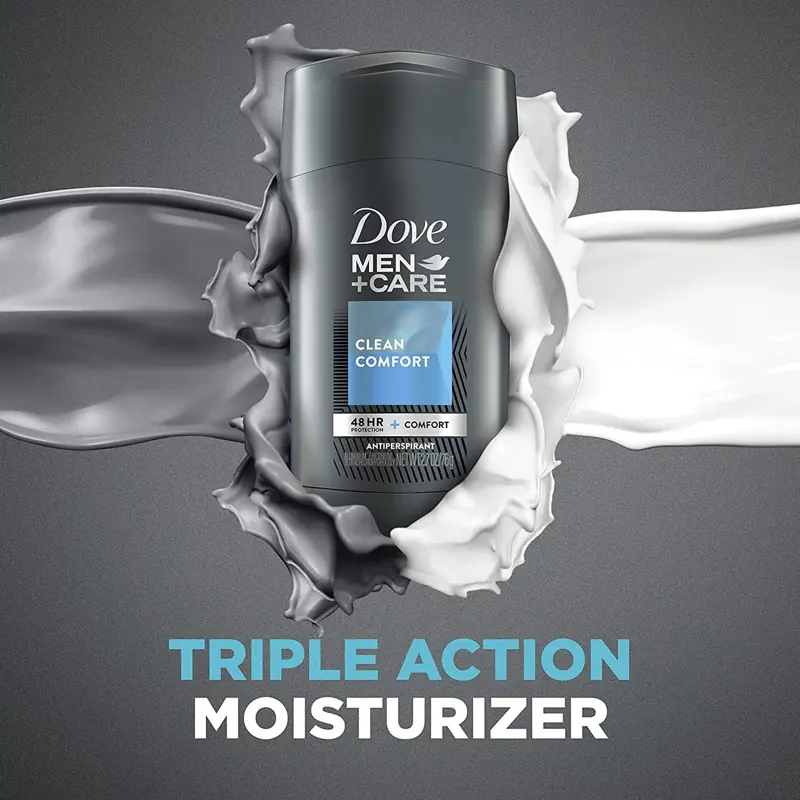 Desodorante Antitranspirante en Barra Dove Men+Care Clean Comfort 76g Paquete de 8