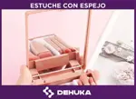 Brochas Y Pinceles Dehuka Sintético De Maquillaje Estuche Con Espejo Color Rosa Chicle
