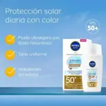 Protector Solar Nivea Sun Ultra Light Daily Fluid Tono medio FPS 50+