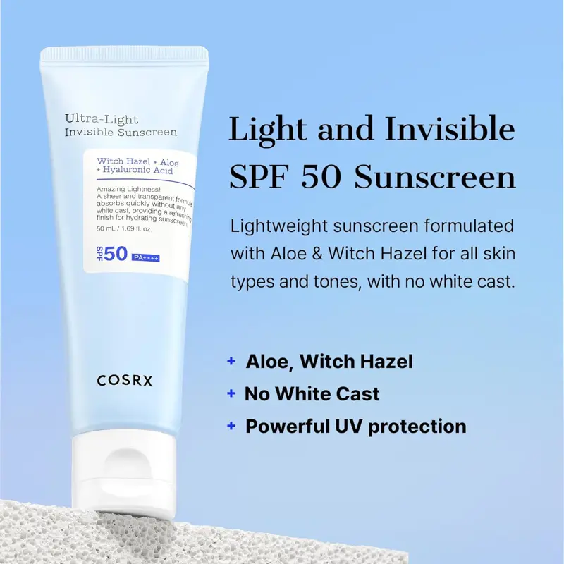 Protector Solar Facial Ultra Light Invisible Sunscreen SPF50+ PA++++