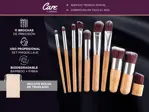 Brochas para Maquillaje Gadnic Bambú x 11 + Bolso Transporte