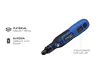 Mini Torno Inalámbrico Gadnic Roty 3,6 V + Brocas
