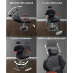 Sillon Barbero Hidráulico Peluquería Gadnic BR33 Vintage