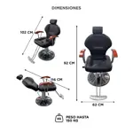 Sillon Barbero Hidráulico Peluquería Gadnic BR33 Vintage