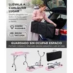 Mesa De Manicura Plegable Care By Gadnic Estructura Hierro MDF Ruedas PP