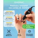 Torno para Uñas Care By Gadnic T20K Manicura Profesional + Brocas y Limas