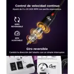 Torno para Uñas Care By Gadnic T20K Manicura Profesional + Brocas y Limas