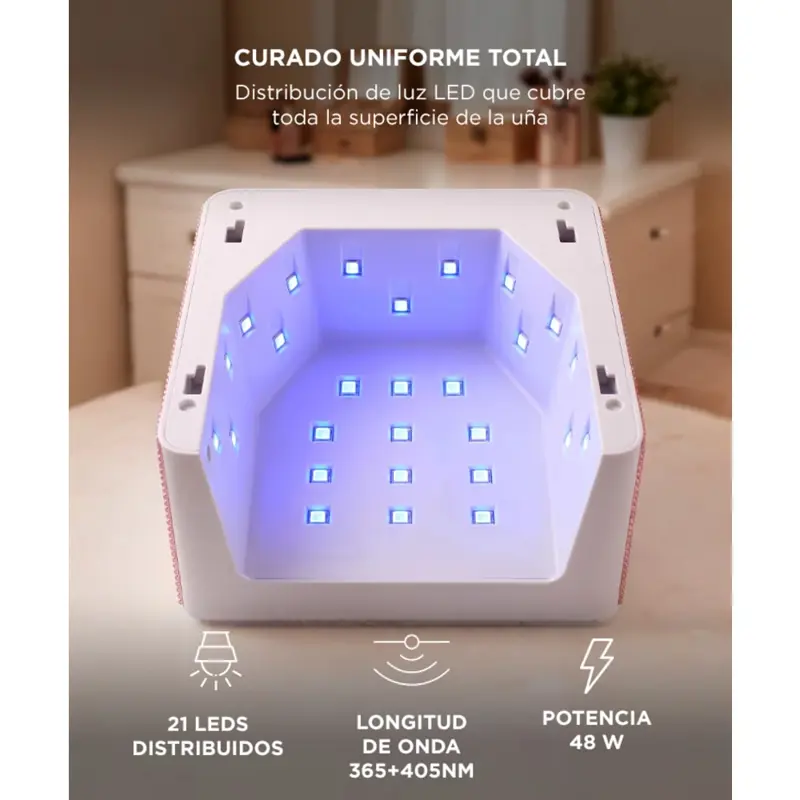 Cabina Para Uñas UV LED Care By Gadnic 48W Temporizador Sensor Infrarrojo