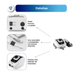 Torno De Uñas Profesional Waggs 35000 Rpm Giro Bidireccional