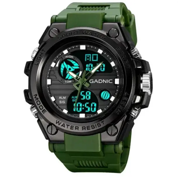 Reloj De Hombre Analogico Digital Gadnic Multifuncional Impermeable