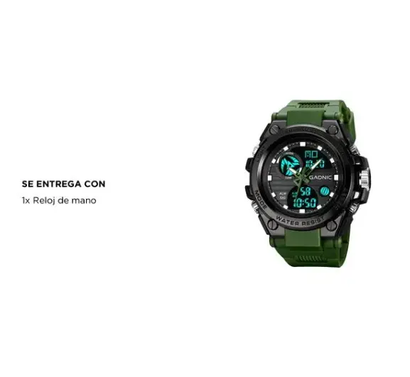 Reloj De Hombre Analogico Digital Gadnic Multifuncional Impermeable