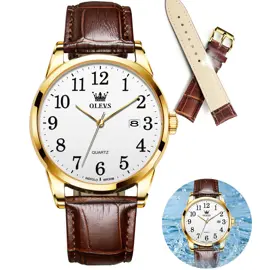 Reloj De Cuero Marrón Para Hombre,...