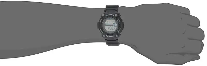 Reloj deportivo Casio Tide Graph Moon Phase con batería de 10 años WS1