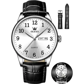 Reloj Vestido Impermeable De Cuero...
