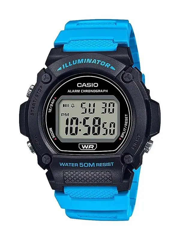 Casio Reloj Inteligente de Cuarzo para Hombre con Correa de Resina, TBD, 22 (Modelo: W219H 2A2V)