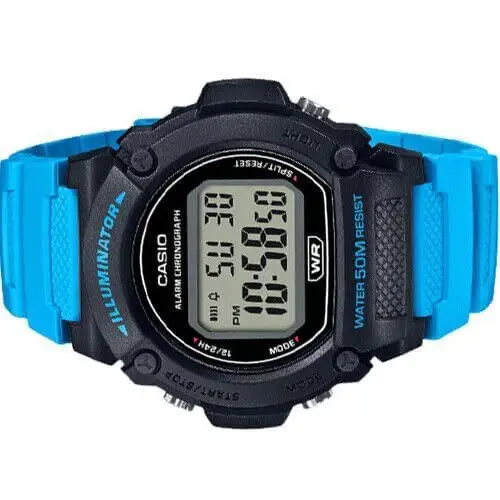Casio Reloj Inteligente de Cuarzo para Hombre con Correa de Resina, TBD, 22 (Modelo: W219H 2A2V)