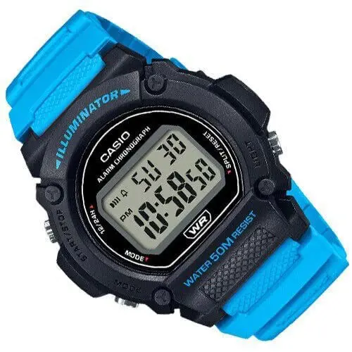Casio Reloj Inteligente de Cuarzo para Hombre con Correa de Resina, TBD, 22 (Modelo: W219H 2A2V)