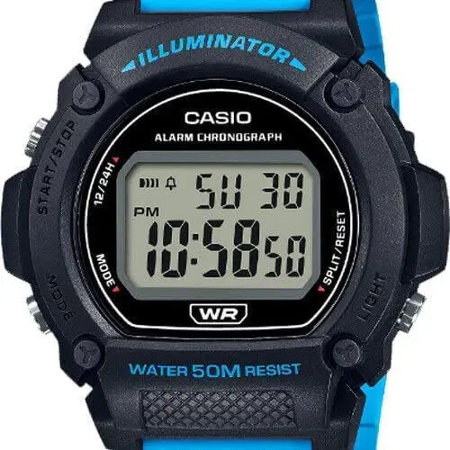 Casio Reloj Inteligente de Cuarzo para Hombre con Correa de Resina, TBD, 22 (Modelo: W219H 2A2V)