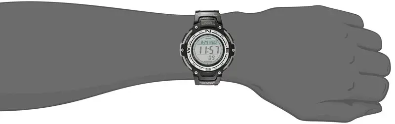 Reloj negro digital de doble sensor para hombre