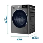 Lavasecarropas Philco 12/8KG Titanium Grey Carga Frontal Inverter Inox PHLS128-2TN