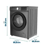 Lavasecarropas Philco 11/6 Kg Carga Frontal Inverter Gris PHLS116-7GN