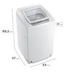 Lavarropas Gafa Carga Superior Digi Fit 6,5kg Blanco