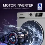 Lavasecarropas Hyundai Inverter 12/8 kg Carga Frontal 1200 rpm