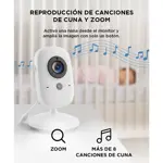 Baby Call Gadnic con Cámara Visión Nocturna a Color 3,2" Temperatura Ambiente