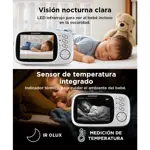 Baby Call Gadnic con Cámara Visión Nocturna a Color 3,2" Temperatura Ambiente