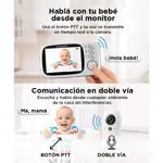 Baby Call Gadnic con Cámara Visión Nocturna a Color 3,2" Temperatura Ambiente