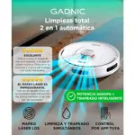 Aspiradora Robot Trapeadora Negra Gadnic V51 Mapeo Inteligente Autonomía Extendida