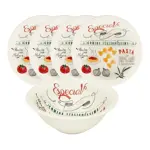 Set De Platos Para Pastas 4 Hondos Y  1 Bowl Oxford Ceramica