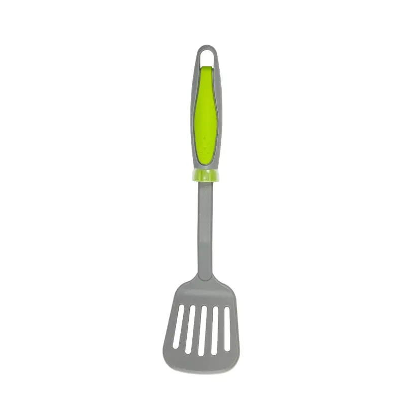 Espatula Nylon Gris Mango Verde Antiadherente Utensilio Cocina