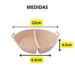 Molde Silicona Doble Air Fryer Horno Rosa
